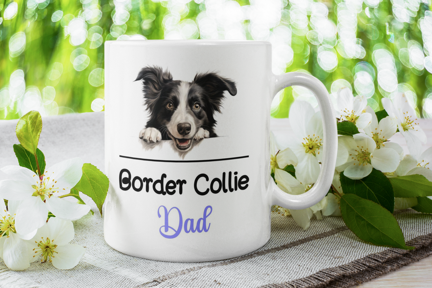 Border Collie Dad Mug Gift Nice Funny Cute Novelty Pet Dog Owner Cup Birthday Christmas Mother's Day Present