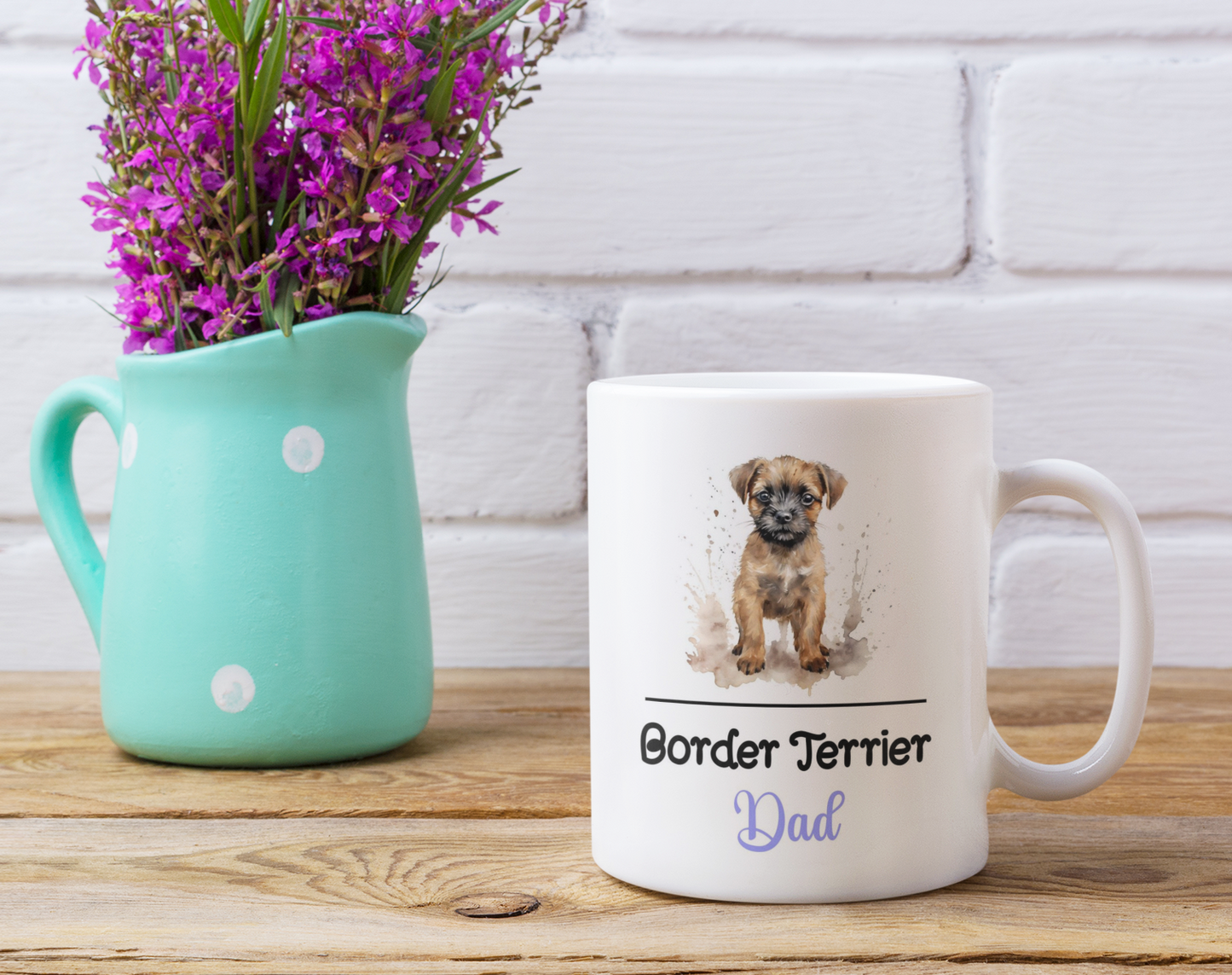 Border Terrier Dad Mug Gift Nice Funny Cute Novelty Pet Dog Owner Cup Birthday Christmas Mother's Day Present
