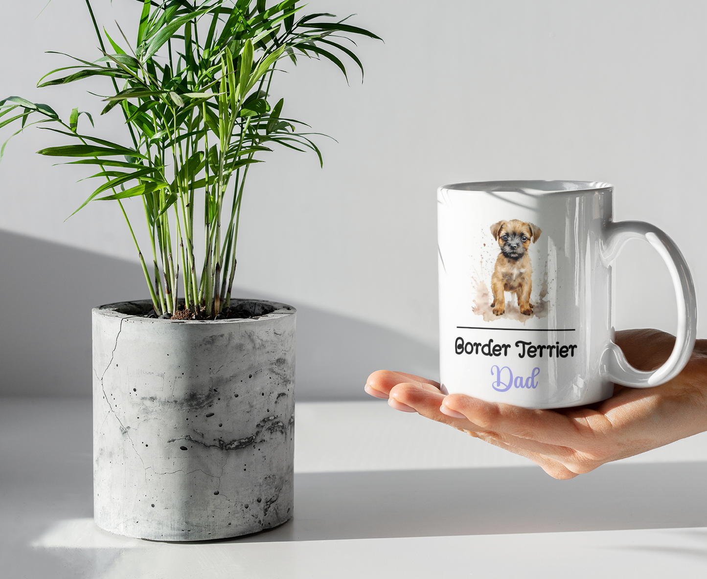 Border Terrier Dad Mug Gift Nice Funny Cute Novelty Pet Dog Owner Cup Birthday Christmas Mother's Day Present