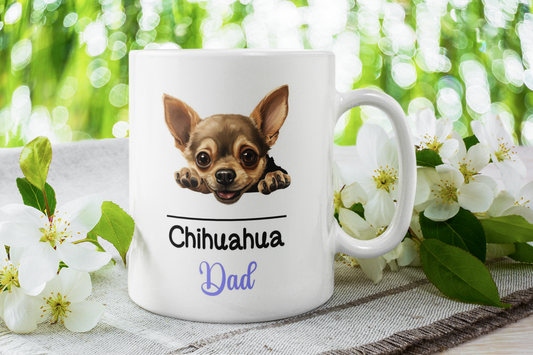 Chihuahua Dad Mug Gift Nice Funny Cute Novelty Pet Dog Owner Cup Birthday Christmas Mother's Day Present