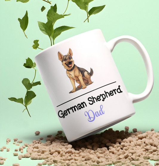 German Shepherd Dad Mug Gift Nice Funny Cute Novelty Pet Dog Owner Cup Birthday Christmas Present