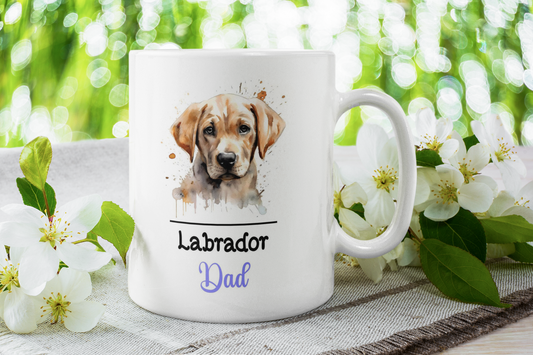 Labrador Dad Mug Gift Nice Funny Cute Novelty Pet Dog Owner Cup Birthday Christmas Mother's Day Present
