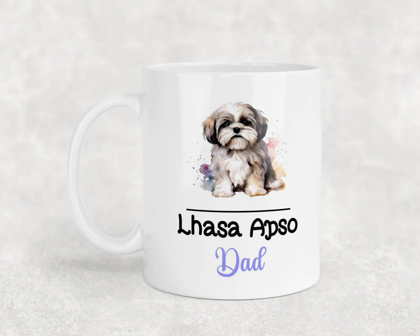 Lhasa Apso Dad Mug Gift Nice Funny Cute Novelty Pet Dog Owner Cup Birthday Christmas Mother's Day Present