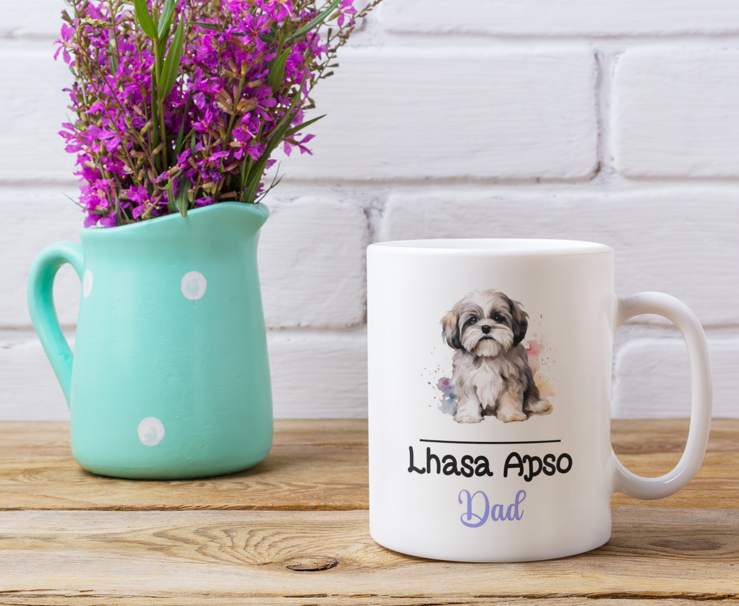 Lhasa Apso Dad Mug Gift Nice Funny Cute Novelty Pet Dog Owner Cup Birthday Christmas Mother's Day Present