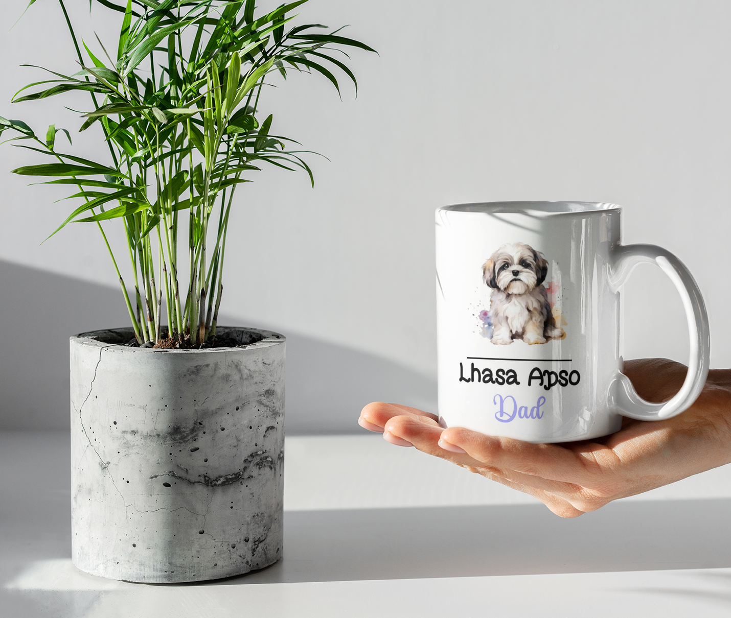 Lhasa Apso Dad Mug Gift Nice Funny Cute Novelty Pet Dog Owner Cup Birthday Christmas Mother's Day Present