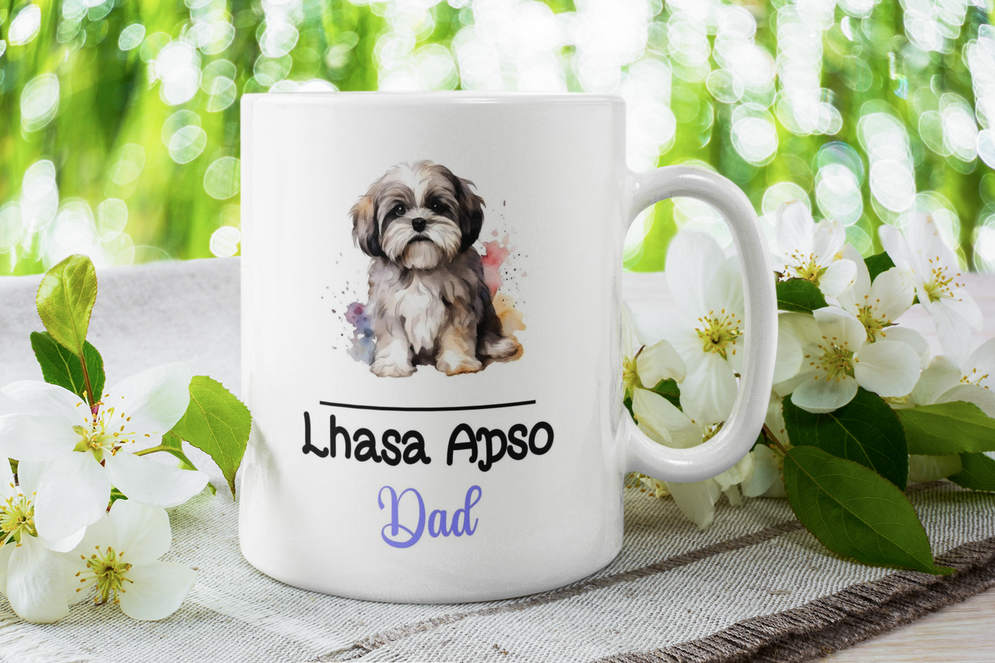 Lhasa Apso Dad Mug Gift Nice Funny Cute Novelty Pet Dog Owner Cup Birthday Christmas Mother's Day Present