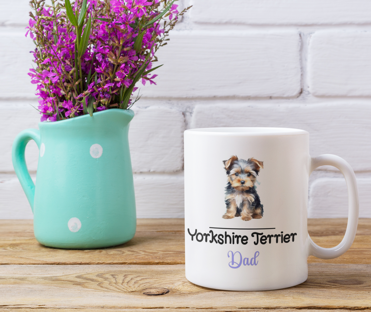 Yorkshire Terrier Dad Mug Gift Nice Funny Cute Novelty Pet Dog Owner Cup Birthday Christmas Father's Day Present