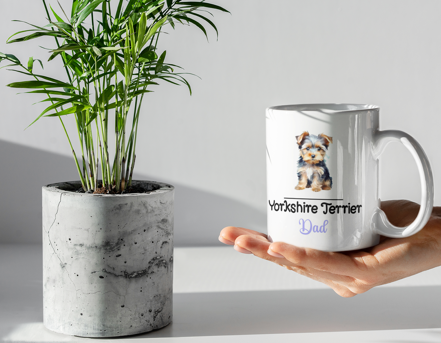 Yorkshire Terrier Dad Mug Gift Nice Funny Cute Novelty Pet Dog Owner Cup Birthday Christmas Father's Day Present