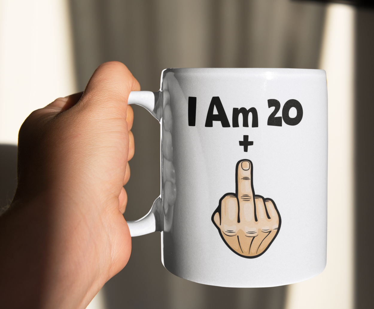 Funny Rude Mug Gift I'm 20 + Middle Finger Cute Funny Novelty Cup 21st Birthday Present
