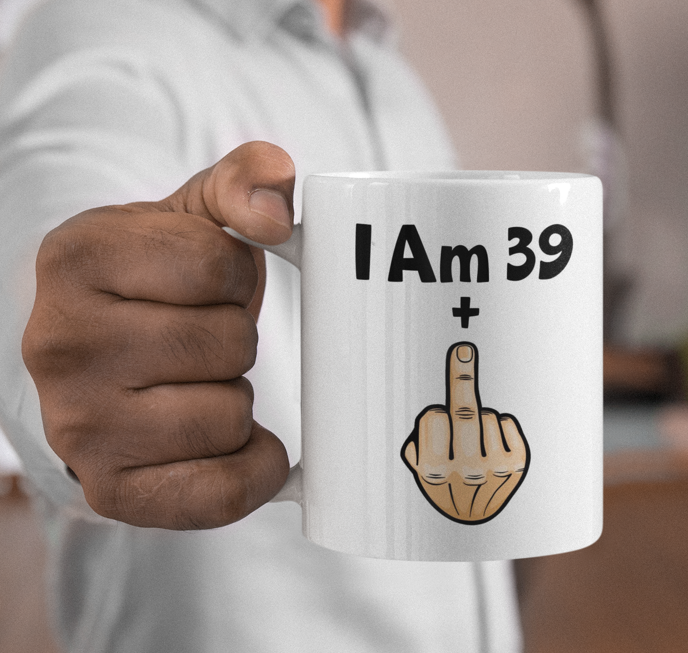 Funny Rude Mug Gift I'm 39 + Middle Finger Cute Funny Novelty Cup 40th Birthday Present
