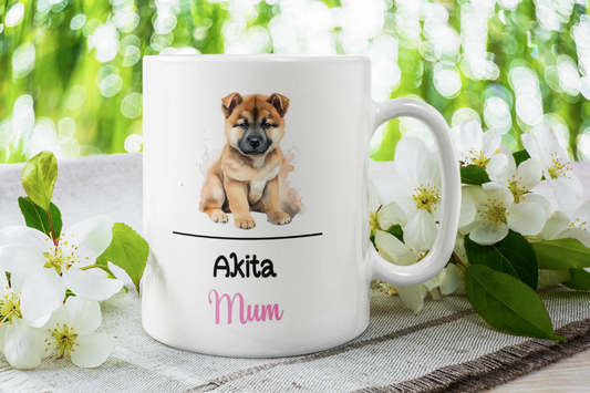 Akita Mum Mug Gift Nice Funny Cute Novelty Pet Dog Owner Cup Birthday Christmas Mother's Day Present