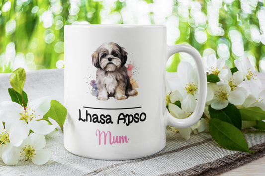 Lhasa Apso Mum Mug Gift Nice Funny Cute Novelty Pet Dog Owner Cup Birthday Christmas Mother's Day Present