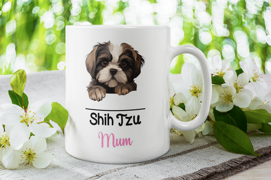 Shih Tzu Mum Mug Gift Nice Funny Cute Novelty Pet Dog Owner Cup Birthday Christmas Mother's Day Present