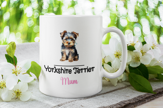 Yorkshire Terrier Mum Mug Gift Nice Funny Cute Novelty Pet Dog Owner Cup Birthday Christmas Mother's Day Present