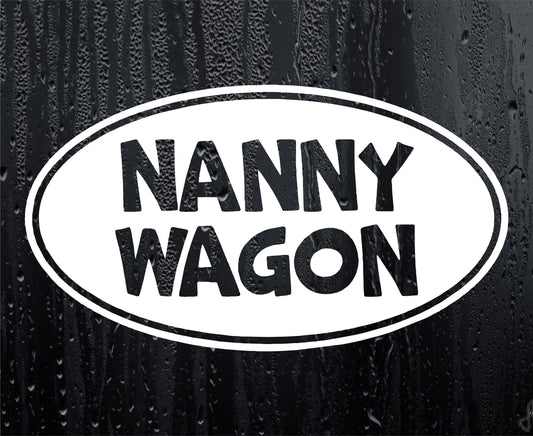 Car Sticker Nanny Wagon Funny Cute Novelty Van Window Bumper Boot Door Decal Present