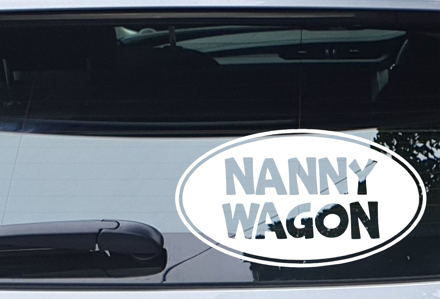 Car Sticker Nanny Wagon Funny Cute Novelty Van Window Bumper Boot Door Decal Present