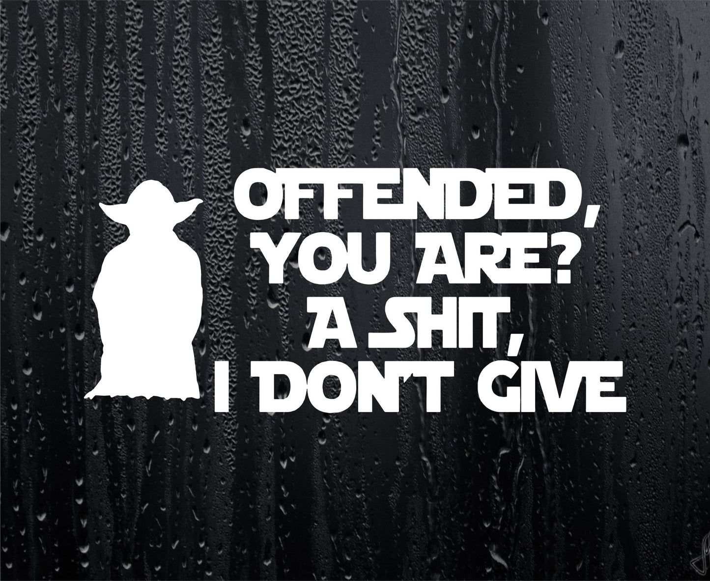 Car Sticker Offended You Are Funny Cute Star Wars Novelty Yoda Van Window Bumper Boot Door Decal Present
