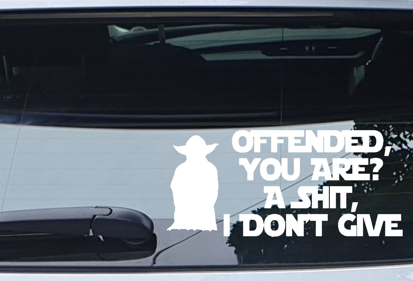 Car Sticker Offended You Are Funny Cute Star Wars Novelty Yoda Van Window Bumper Boot Door Decal Present