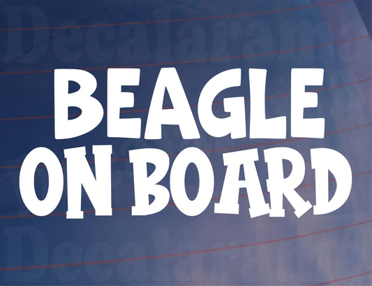 Beagle Car Sticker On Board Nice Fun Cute Novelty Dog Window Bumper Boot Door Decal Gift Present