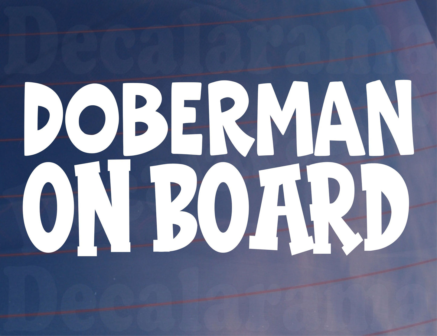 Doberman Car Sticker On Board Nice Fun Cute Novelty Dog Window Bumper Boot Door Decal Gift Present