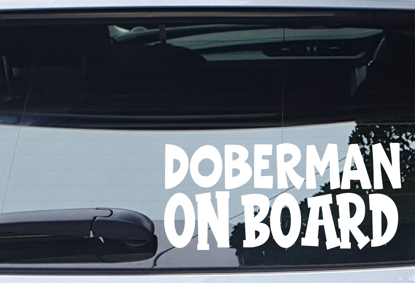 Doberman Car Sticker On Board Nice Fun Cute Novelty Dog Window Bumper Boot Door Decal Gift Present