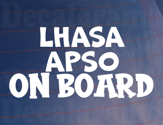 Lhasa Apso Car Sticker On Board Nice Fun Cute Novelty Dog Window Bumper Boot Door Decal Gift Present