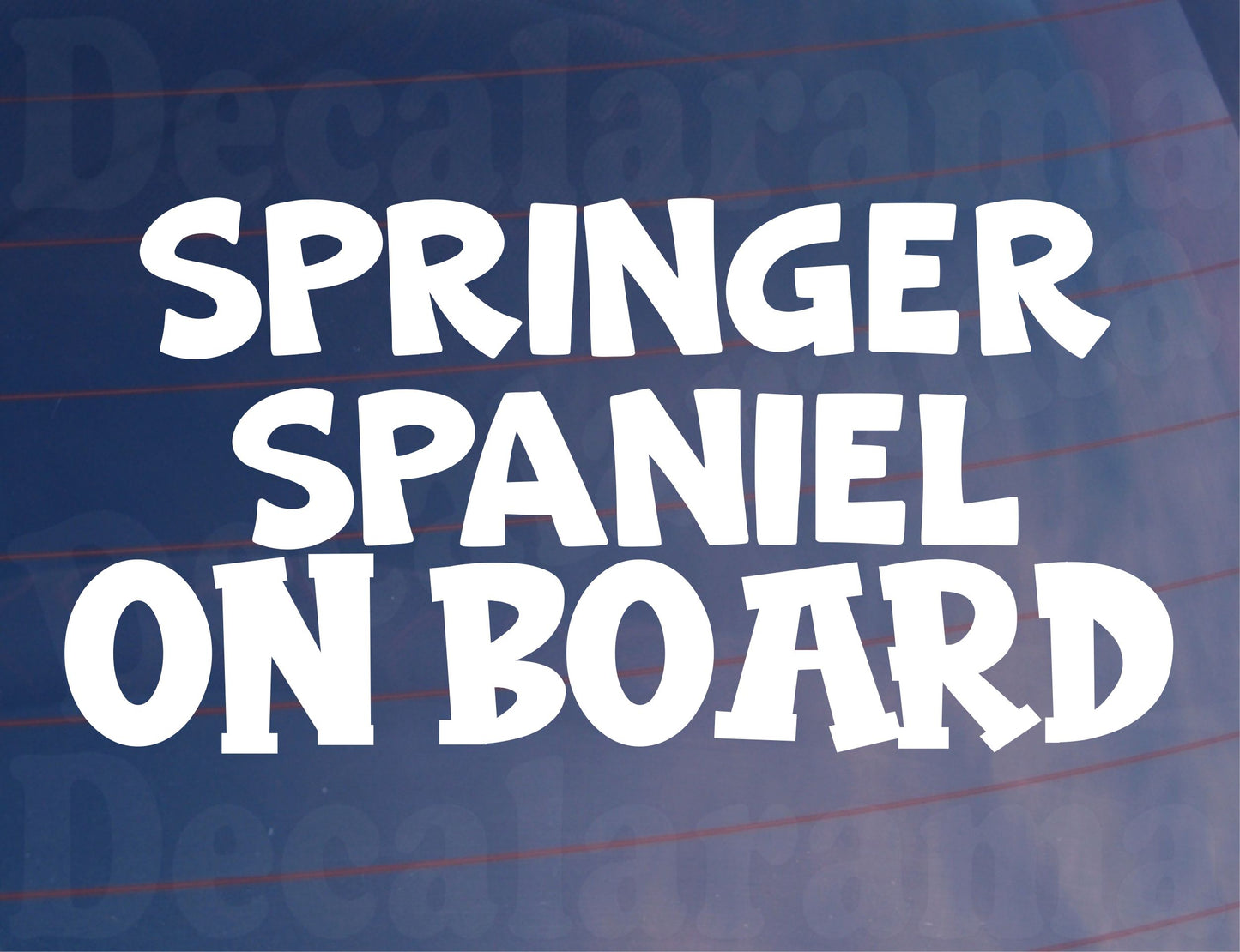 Springer Spaniel Car Sticker On Board Nice Fun Cute Novelty Dog Window Bumper Boot Door Decal Gift Present