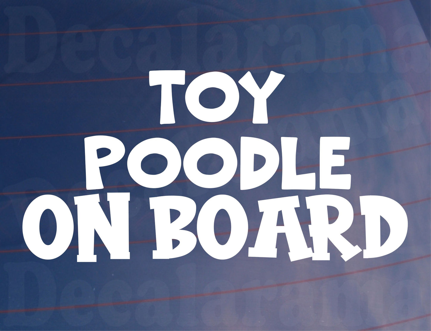 Toy Poodle Car Sticker On Board Nice Fun Cute Novelty Dog Window Bumper Boot Door Decal Gift Present