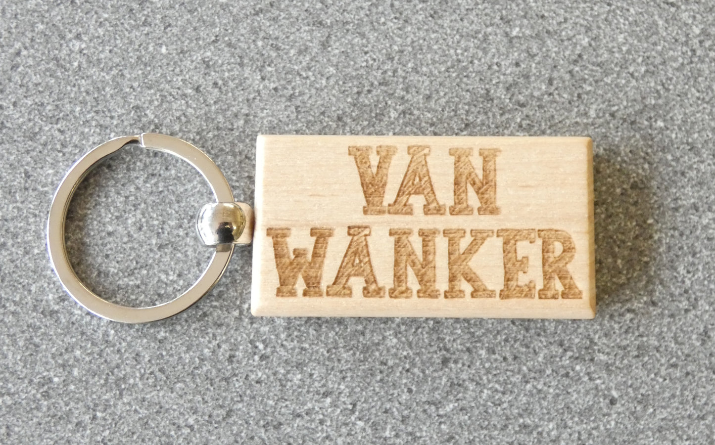 Van Keyring Gift Van Wanker Cute Engraved Wooden Driver Key Fob Fun Novelty Nice Custom Present