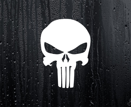 Punisher Skull Fun Novelty Car Van Sticker Window Bumper Boot Door Laptop Mirror Decal
