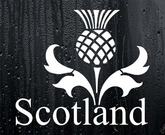 Scottish Scotland Thistle Car Van Sticker Window Boot Bumper Laptop Mirror Decal - Large