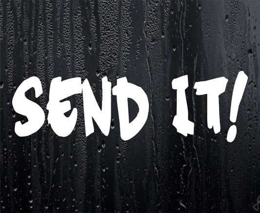 Send It Funny Car Van Modified Sports Show Race Sticker Window Bumper Boot Decal