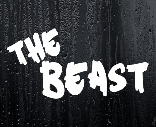 The Beast Funny Car Van Campervan Motorhome 4x4 4WD Sticker Window Bumper Boot Decal