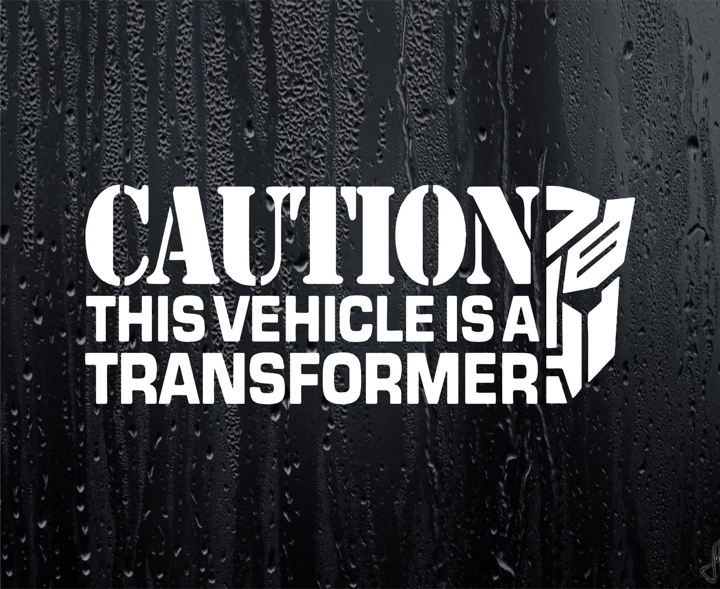 Car Sticker Caution This Vehicle Is A Transformer Funny Van Window Bumper Boot Door Bonnet Decal
