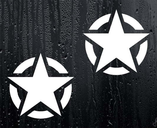 US Army Stars Car Van Stickers x2 Window Boot Bumper American Military Decals