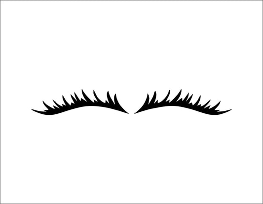 Car Stickers Set of Two Eyelashes Funny Novelty Vinyl Van Bonnet Headlight Girly Decals