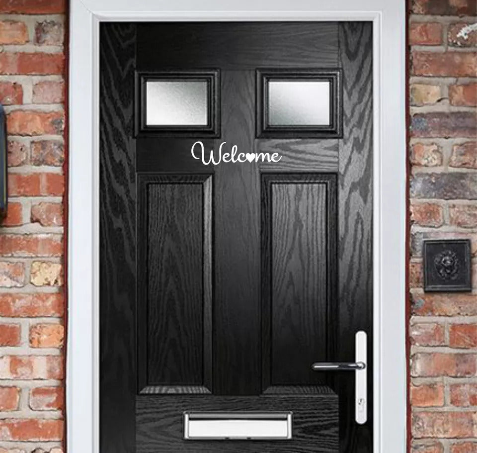 Welcome Door Sticker Letter Box Front Door House Home Letterbox Cute Vinyl Decal