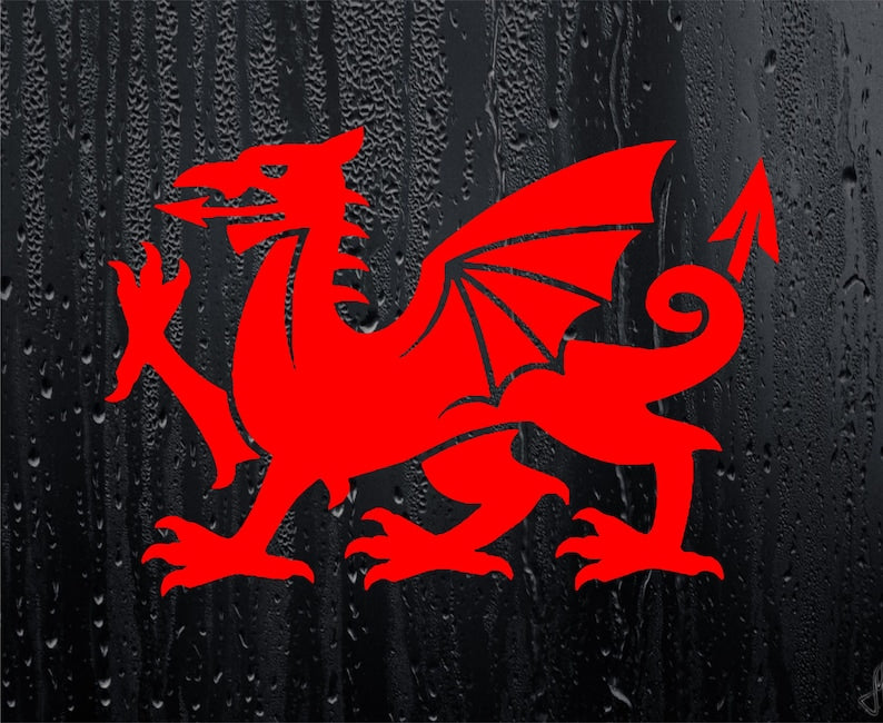 Car Sticker Welsh Cymru Dragon Fun Wales Novelty Bumper Door Boot Decal