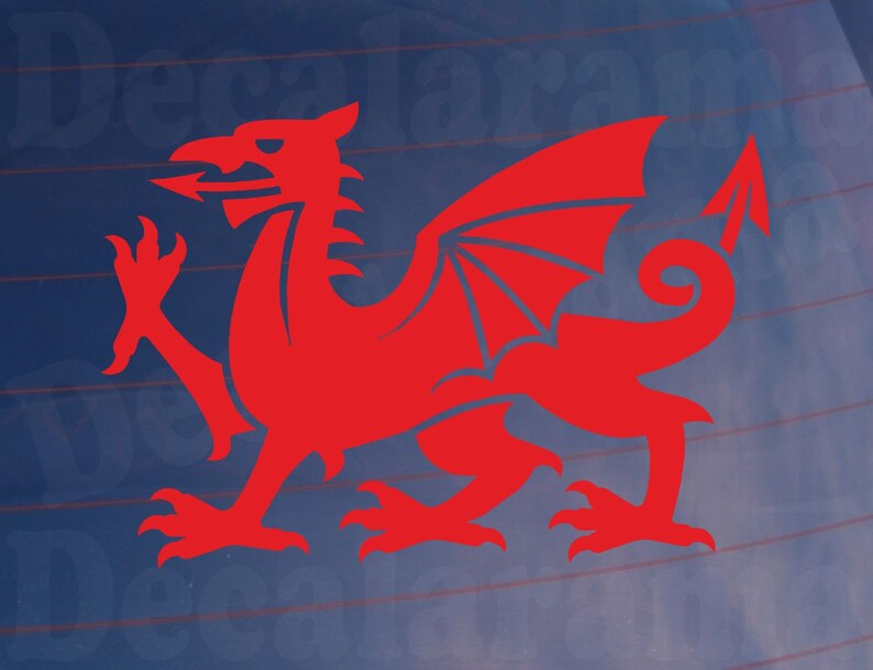 Car Sticker Welsh Cymru Dragon Fun Wales Novelty Bumper Door Boot Decal