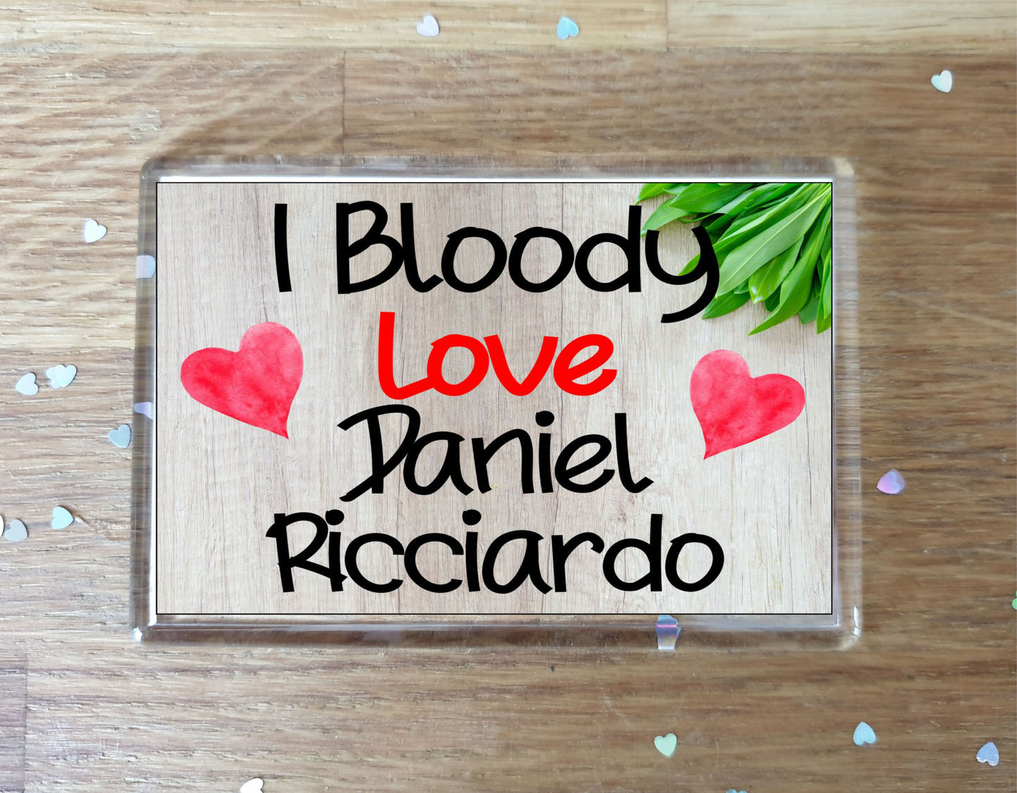 Formula One Fridge Magnet - I Bloody Love Daniel Riccardio - Fun Cute F1 Driver Gift - Novelty Present