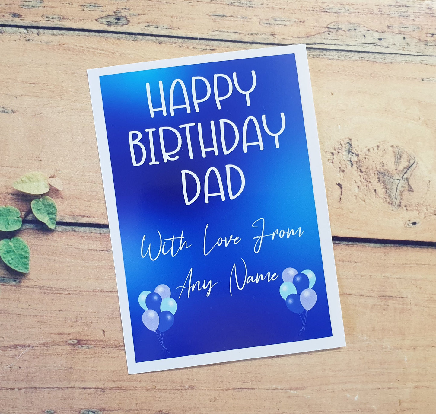 Birthday Wine Bottle Label x2 - Blue Balloon Design - To fit Prosecco Champagne Beer Alcohol Bottles Custom Gift - Add Your Name & Message