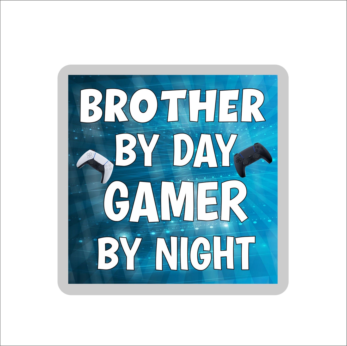 Brother Gaming PS5 Coaster Gift - Brother By Day Gamer By Night - Cute Fun Cheeky Novelty Present