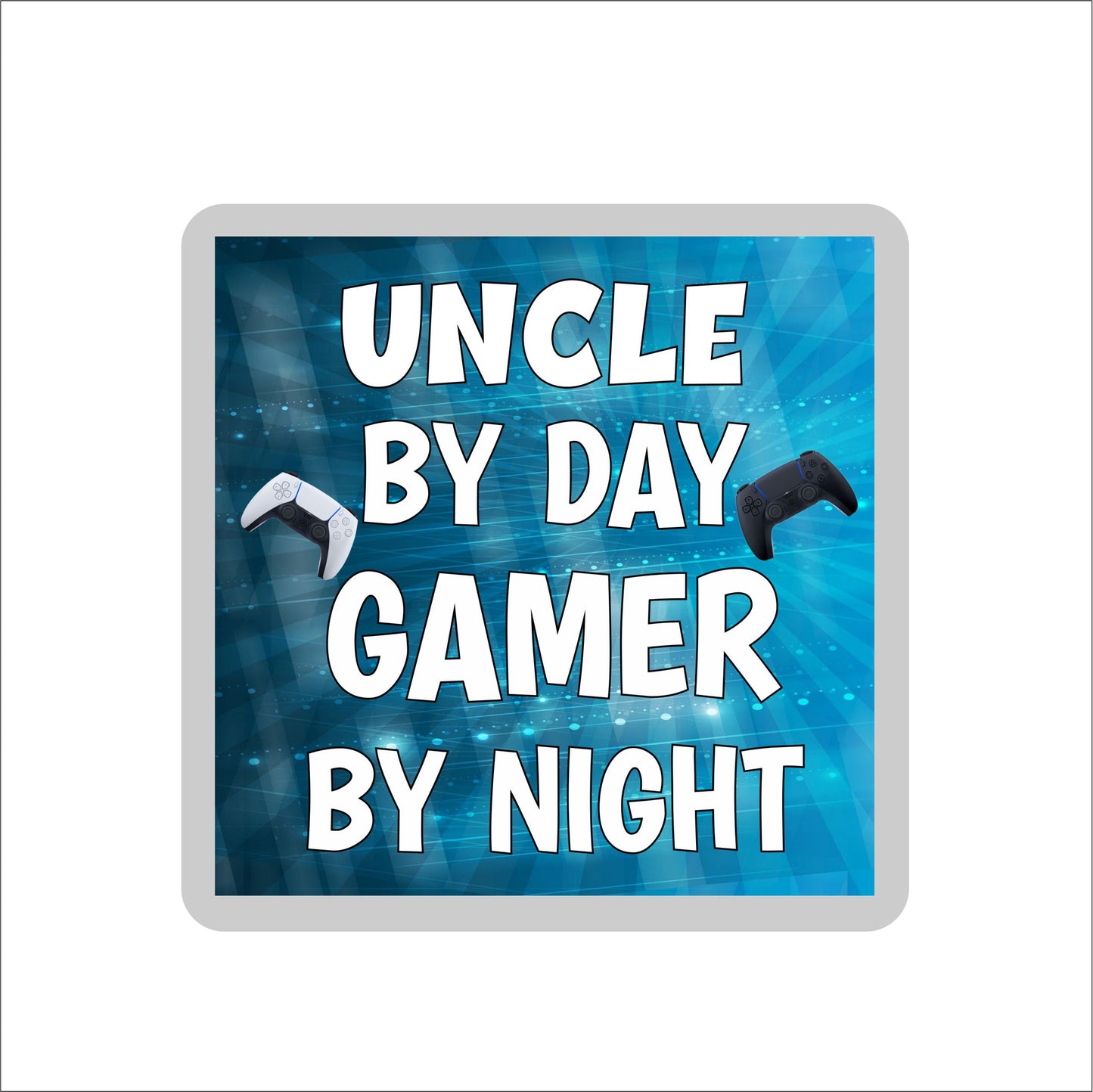 Uncle Gaming PS5 Coaster Gift - Uncle By Day Gamer By Night - Cute Fun Cheeky Novelty Present