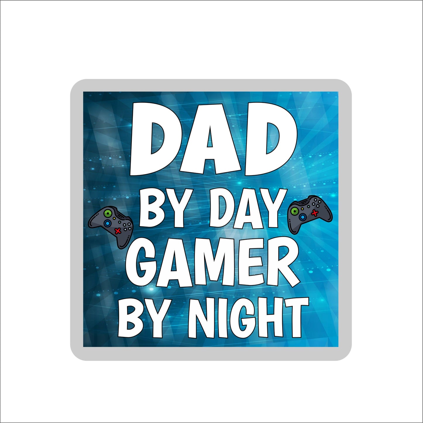 Dad Gaming XBOX Coaster Gift - Dad By Day Gamer By Night - Cute Fun Cheeky Novelty Present