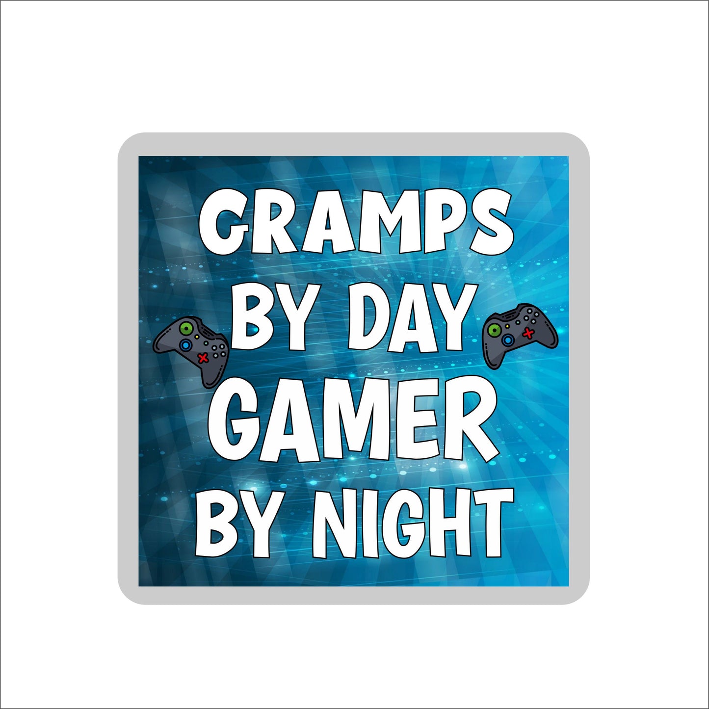 Gramps Gaming XBOX Coaster Gift - Gramps By Day Gamer By Night - Cute Fun Cheeky Novelty Present