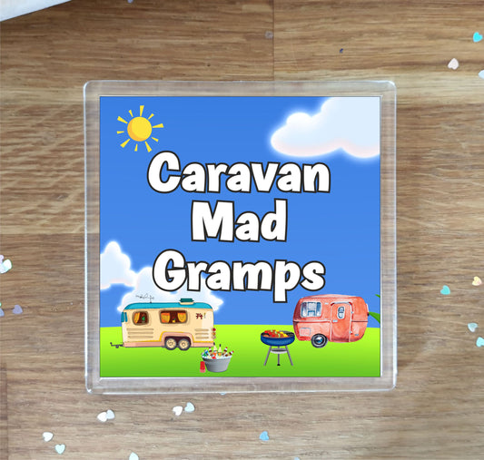 Gramps Caravan Coaster Gift - Caravan Mad Gramps - Nice Fun Cute Novelty Present