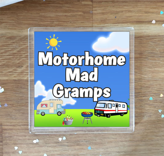 Gramps Motorhome Coaster Gift - Motorhome Mad Gramps - Nice Fun Cute Novelty Present