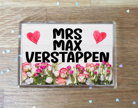 Formula One Fridge Magnet - Mrs Max Verstappen - Fun Cute F1 Driver Gift - Novelty Present
