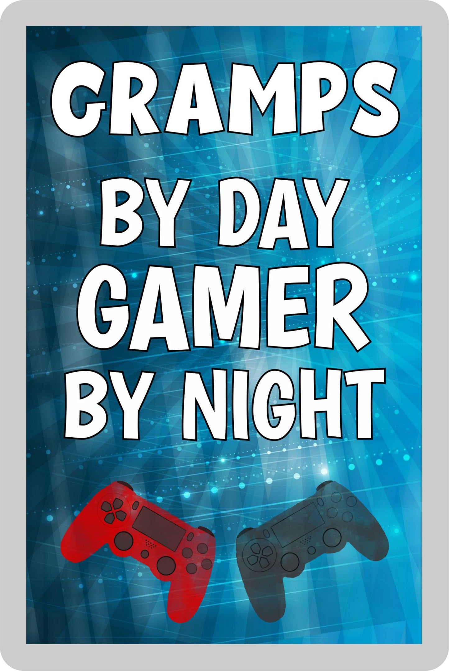 Gramps Gaming PS4 Fridge Magnet Gift - Gramps By Day Gamer By Night - Cute  Fun Cheeky Novelty Present