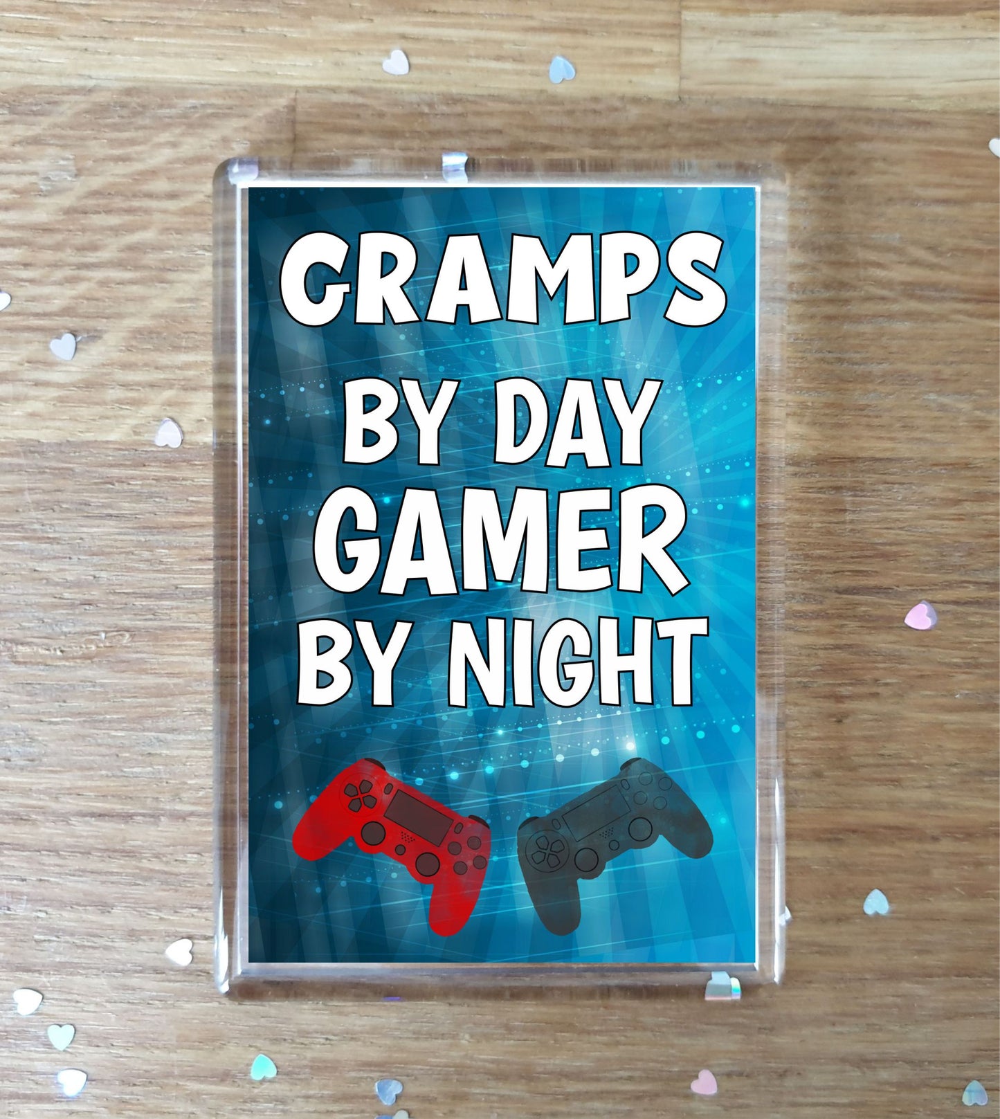 Gramps Gaming PS4 Fridge Magnet Gift - Gramps By Day Gamer By Night - Cute  Fun Cheeky Novelty Present